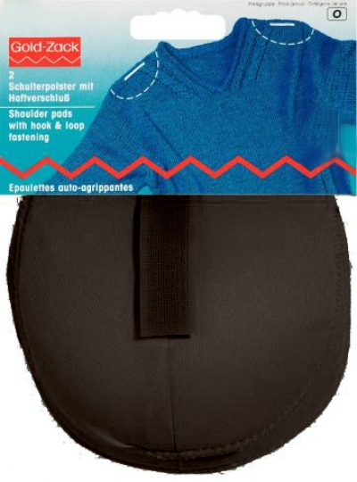 Shoulder pads Raglan with hook and loop fastening black M - L, 2 St