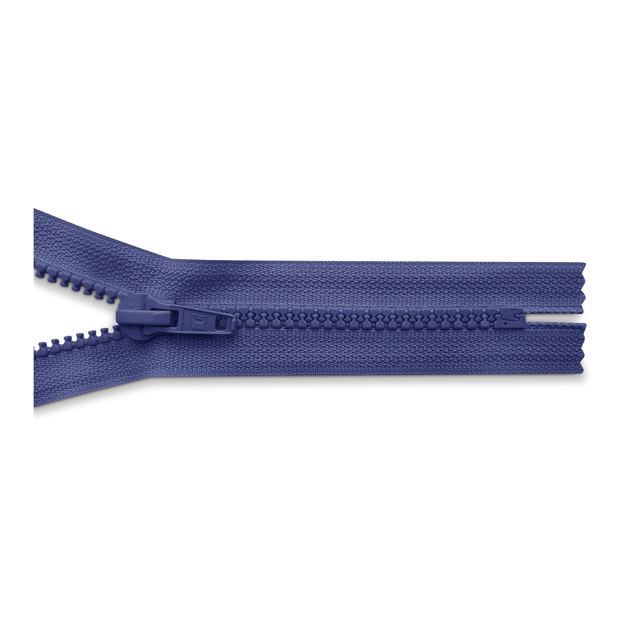 Reißverschluss 20cm, nicht teilbar, K.stoff Zähne breit, saphir, hochwertiger Marken-Reißverschluss von Rubi/Barcelona