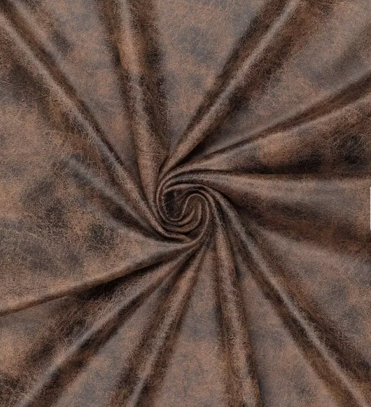 Kunstleder-Imitat Vintage elastisch, braun, fließend, handschuhweich,   92% PES, 8% EL, 145cm, 280g/m²  