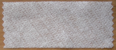 Interfacing ribbon, woven,  40 mm diagonal, white, for ironing