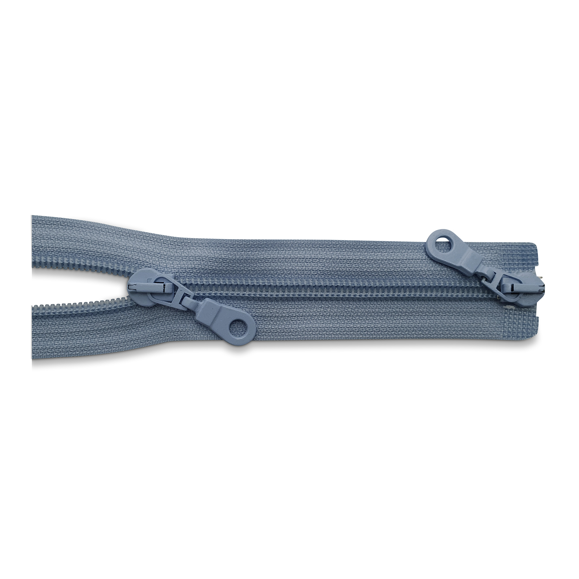 zipper 100cm,  divisible, 2way, PES spiral, wide, dark grey blue