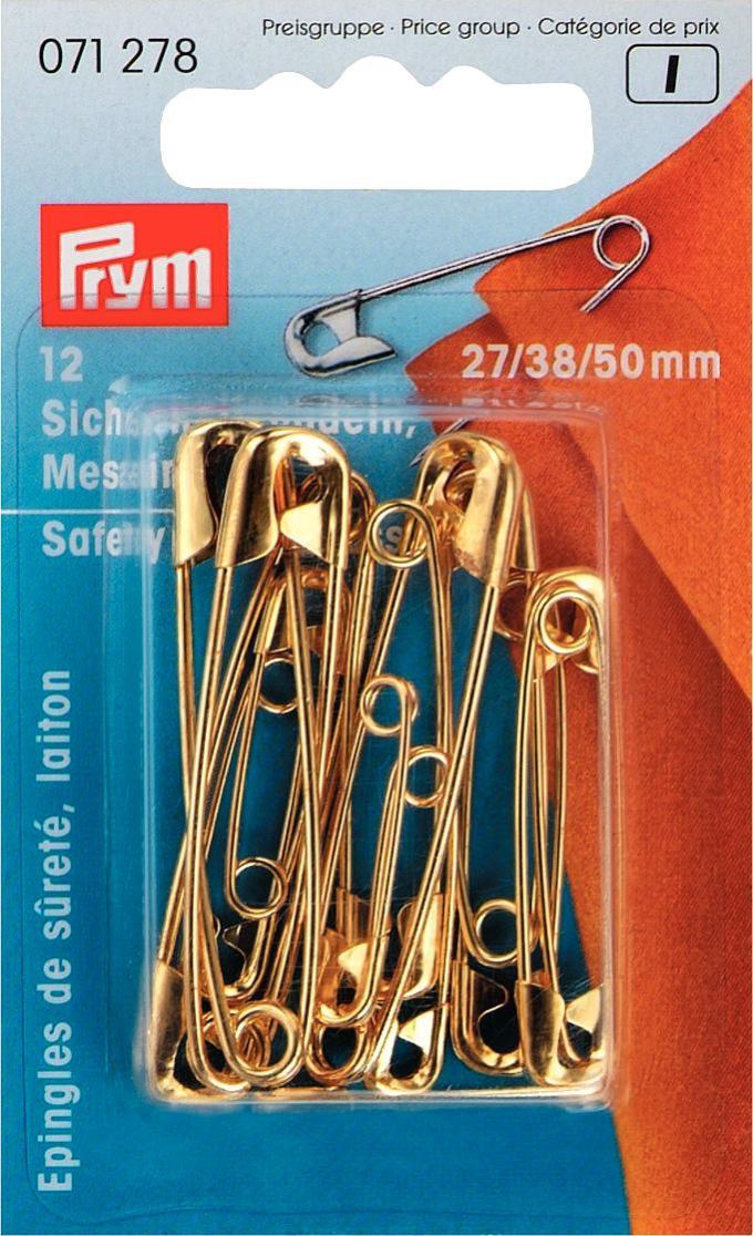 Sicherheitsnadeln MS  gold, 12 St