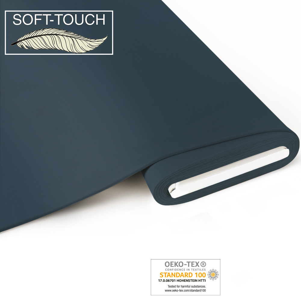 Bio-Jersey 100% Bio-CO soft-touch  indigo-jeansblau, aus kontrolliert biologischem Anbau, ca. 160cm breit