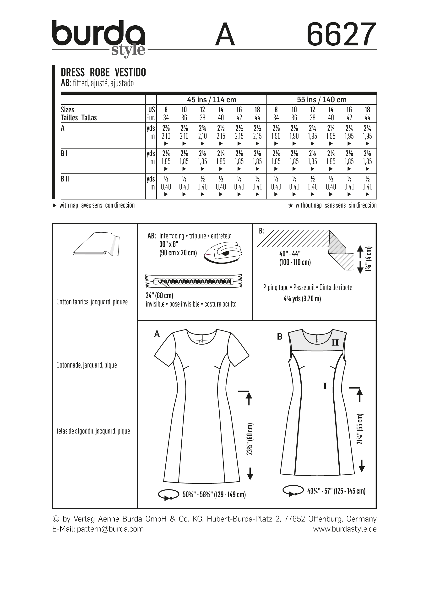 Burda Schnittmuster Kleid
