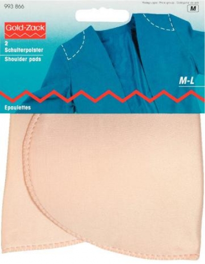 Shoulder pads Set-in without hook and loop fastening flesh M - L, 2 St