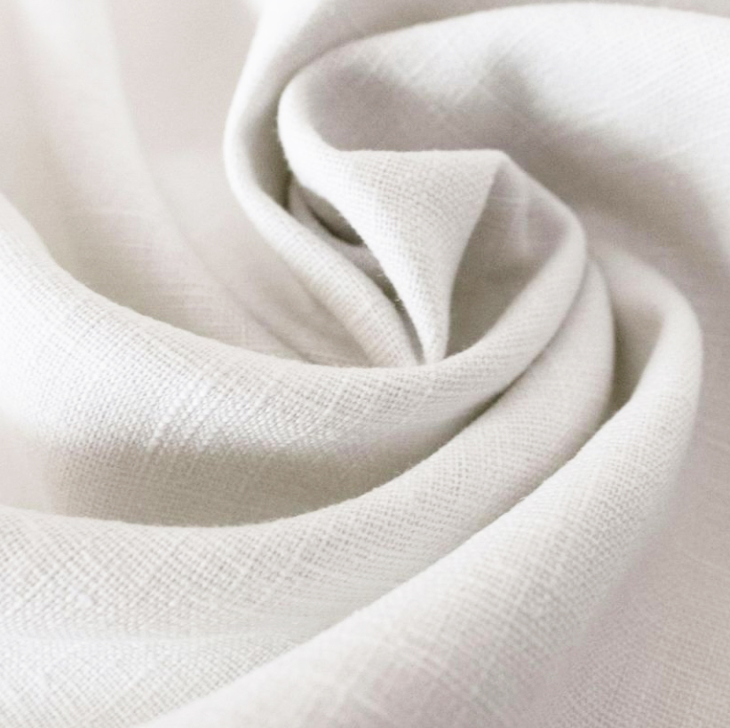 Linen washed, pure white