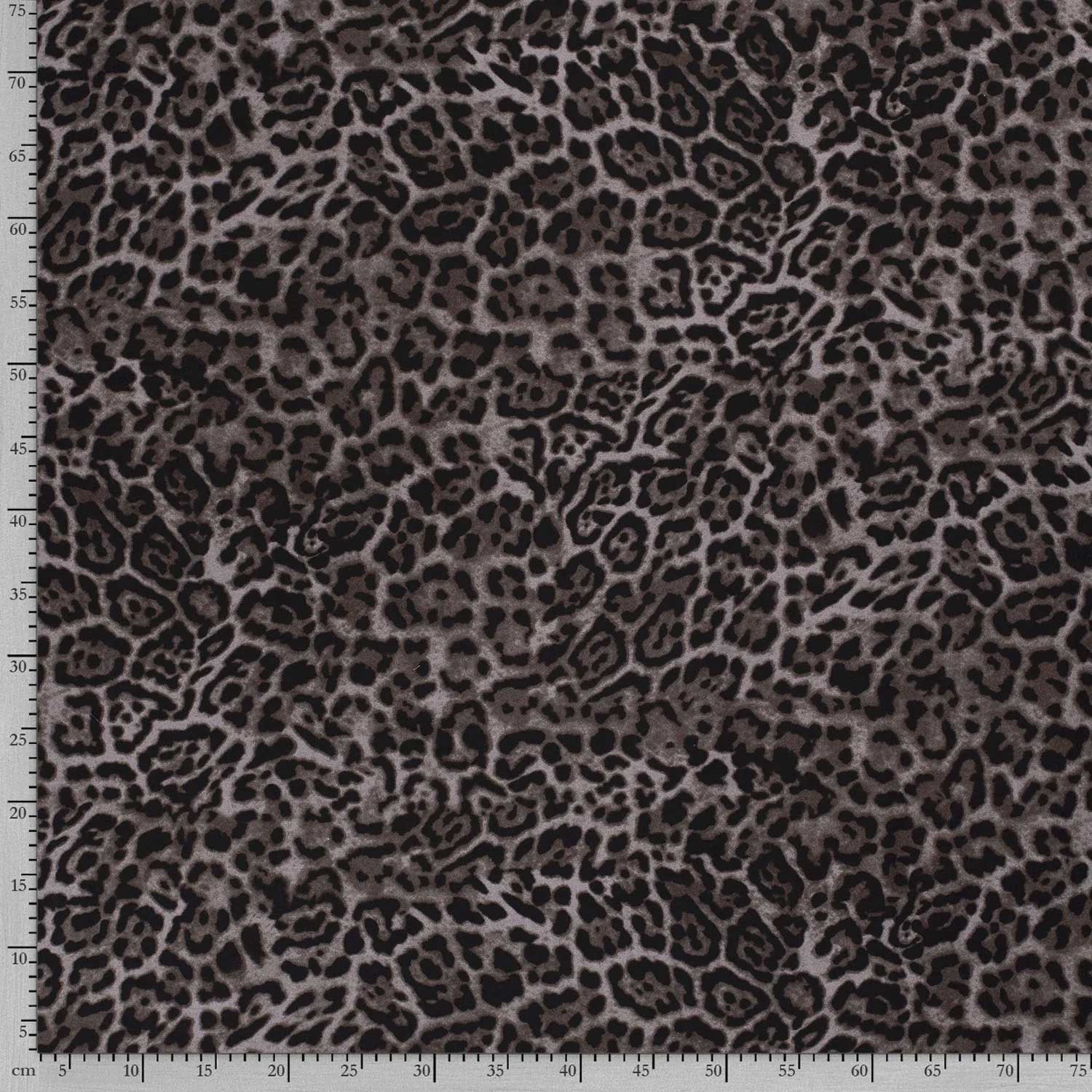 Bengaline Animal Print, schwarz/grau 74%VI, 22%PA, 4% EL, ca.150cm breit, 250g/m², Öko-Tex-zertifiziert