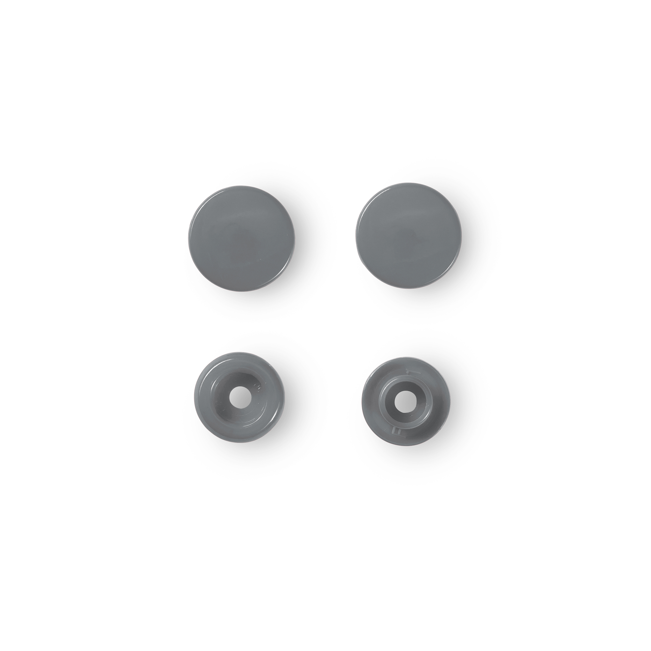 NF Druckkn Color Snaps rund 12,4mm si'grau, 30 St