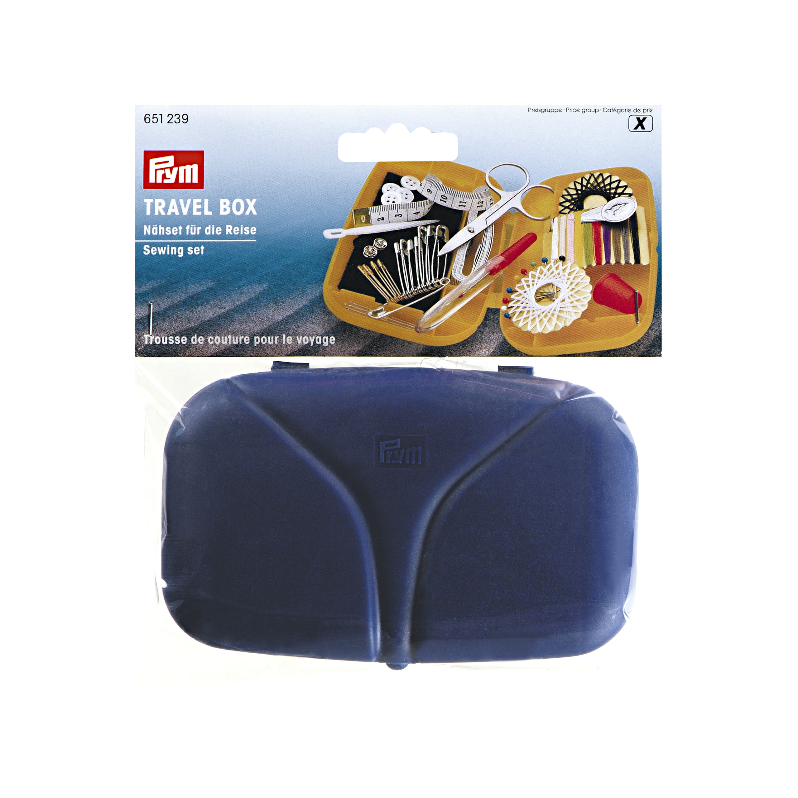 Travel Box M Nähset, 1 St, 80 x 130 x 20 mm, Nähset für Haushalt und Reise