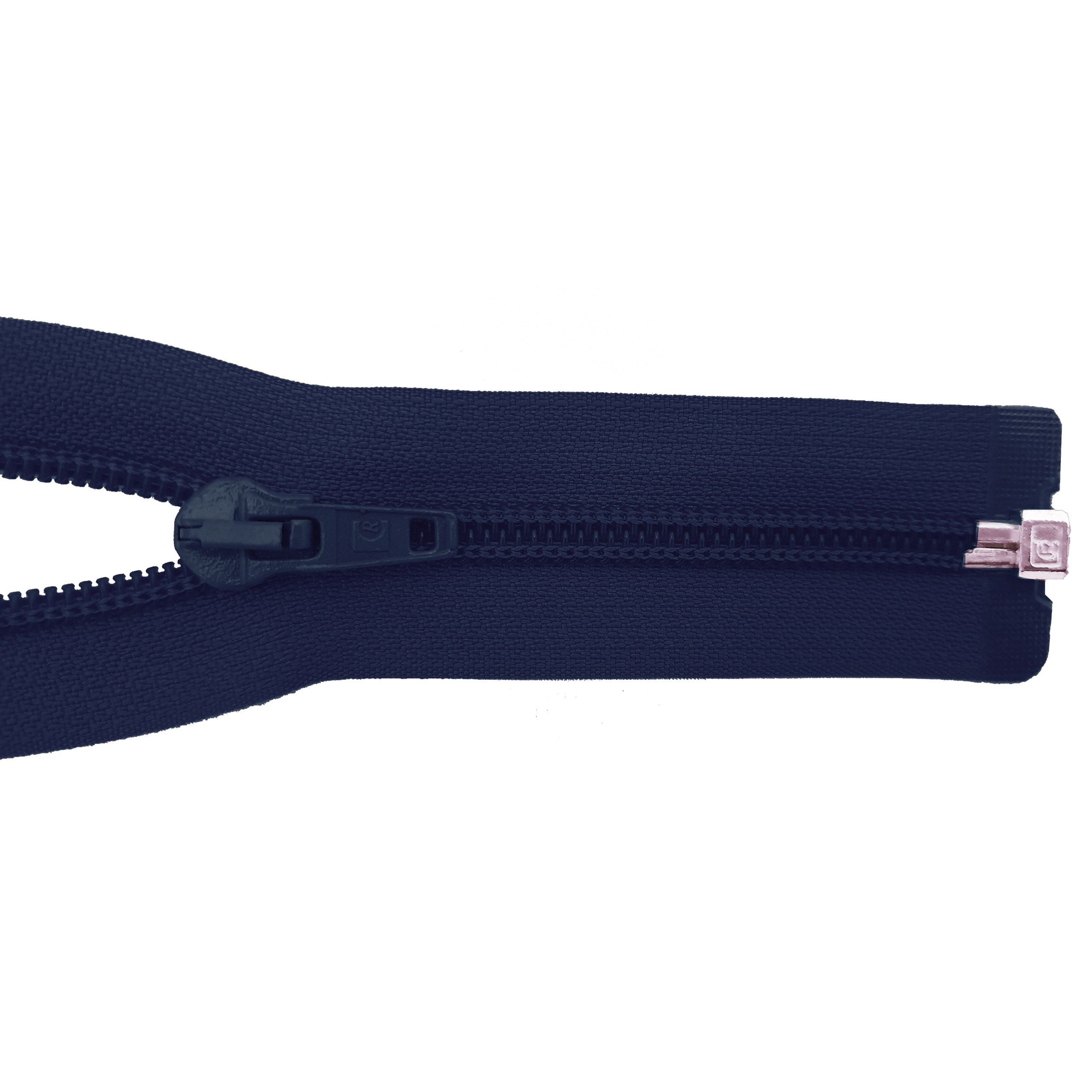 zipper 75cm,divisible, PES spiral, wide, navy