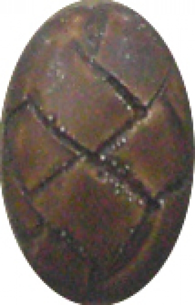 Knopf 9mm Kunststoff Öse oval siena 