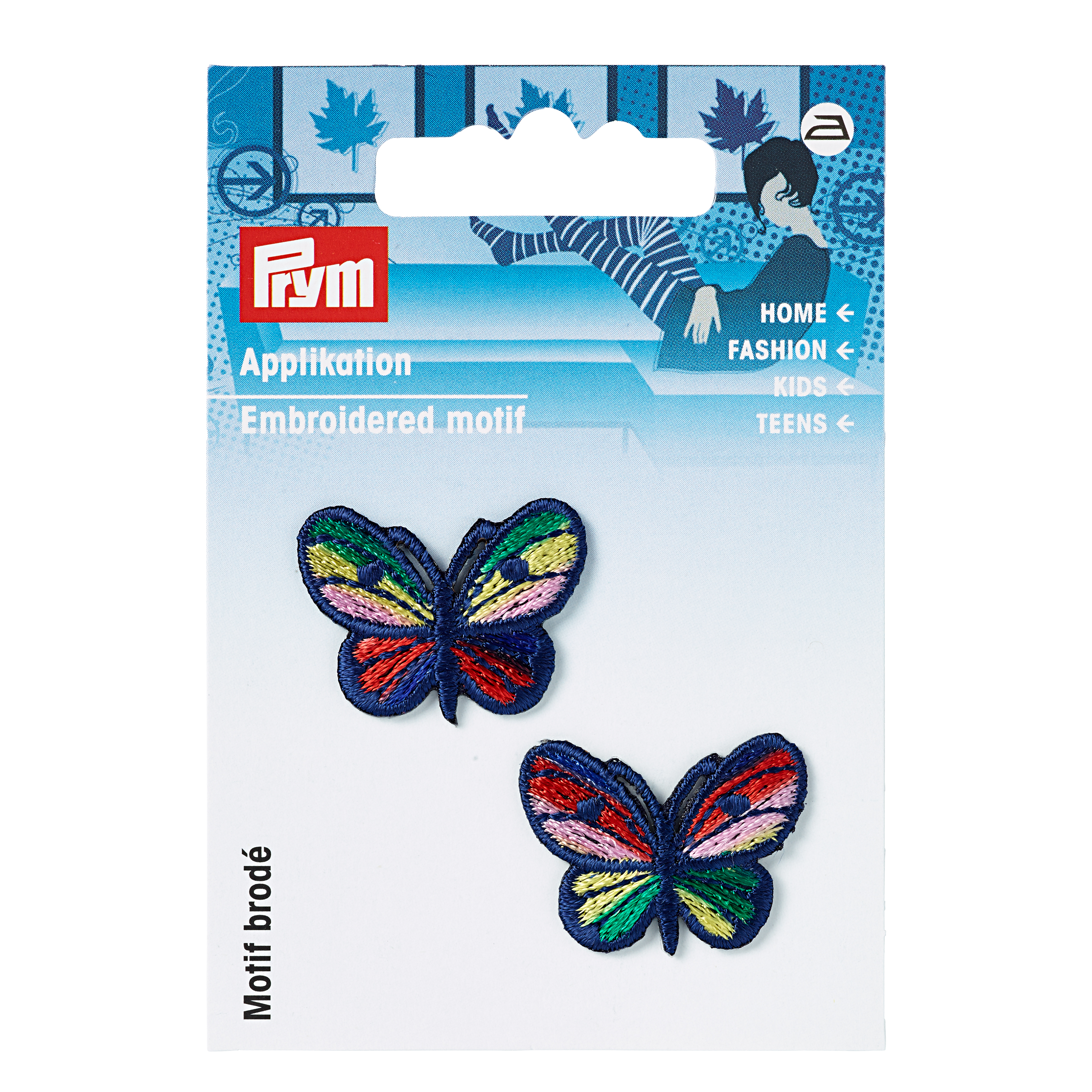 Appl. Blue butterflies small, 2 St