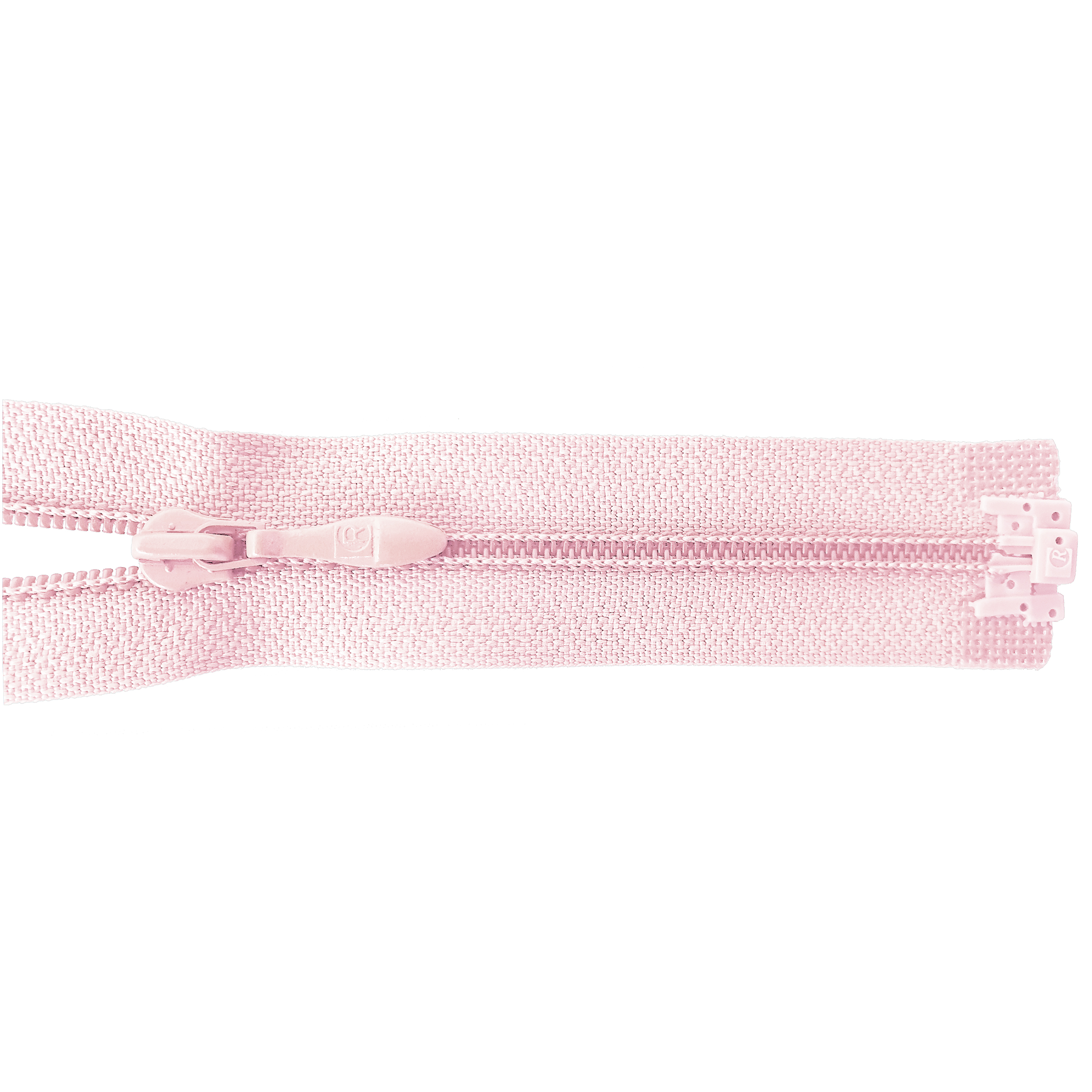 Reißverschluss 60cm, teilbar, PES-Spirale fein, perlmutt-rosé, hochwertiger Marken-Reißverschluss von Rubi/Barcelona