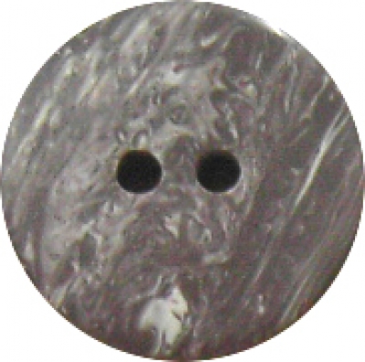 Knopf 20mm Kunststoff Marmorierung 2 Loch  d.grau 