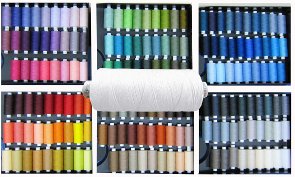 Sewing thread pure white