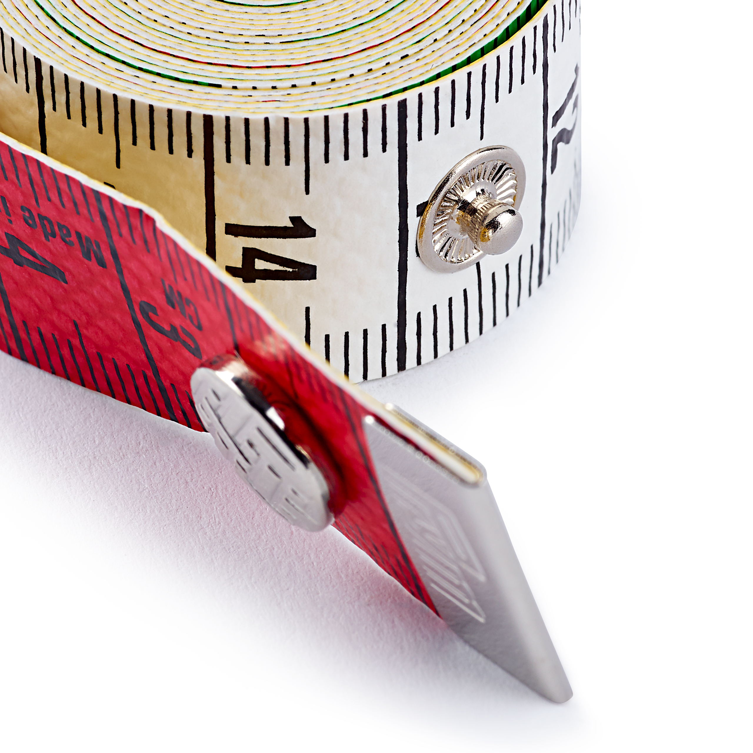 Maßband Color Plus mit Knopf 150 cm / cm, 1 St weich