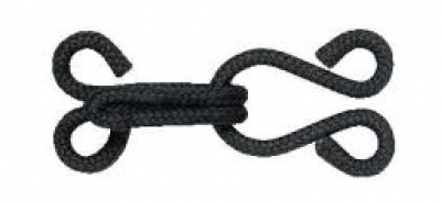 Pelzhaken und Augen ST schwarz