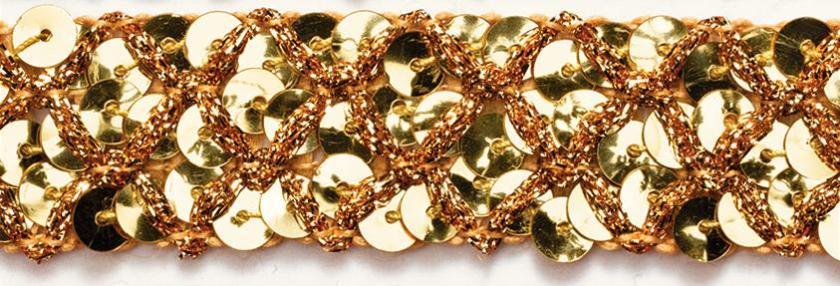 Paillettenborte 20 mm gold, 25 m