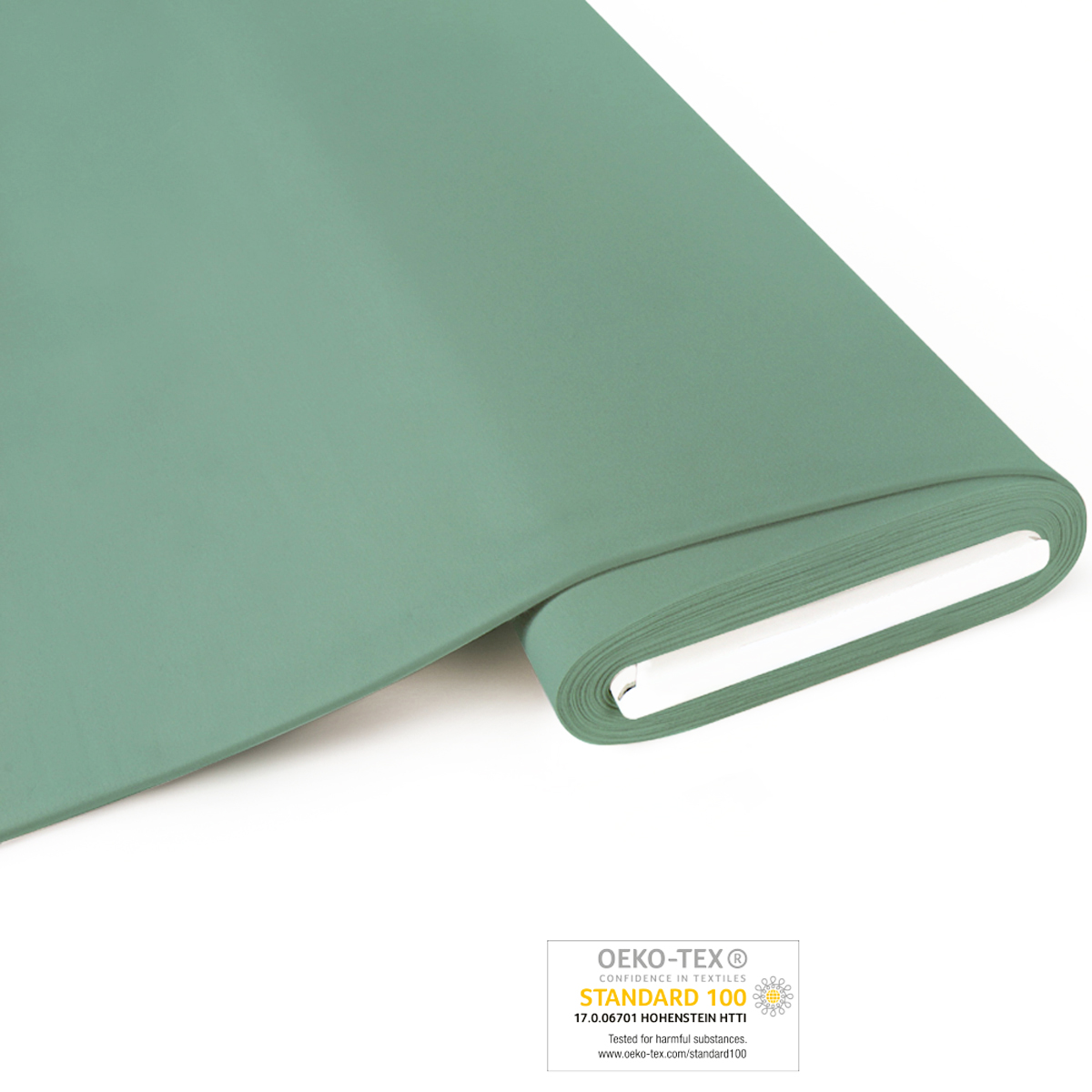 Bio-Baumwoll-Jersey salbei aus kontrolliert biologischem Anbau 93% Bio-Co, 7% El, 150cm, 220 g/m² 330g/lfm