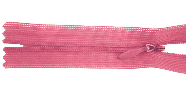zipper 22cm, not divisible, invisible, dark antique pink
