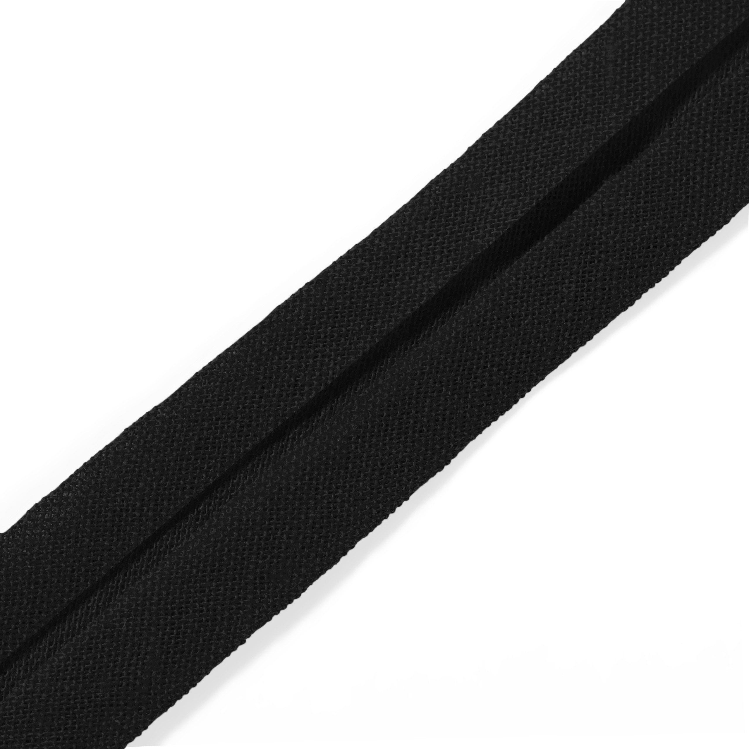 Bias Binding Cotton 40/20 mm black, available by meter