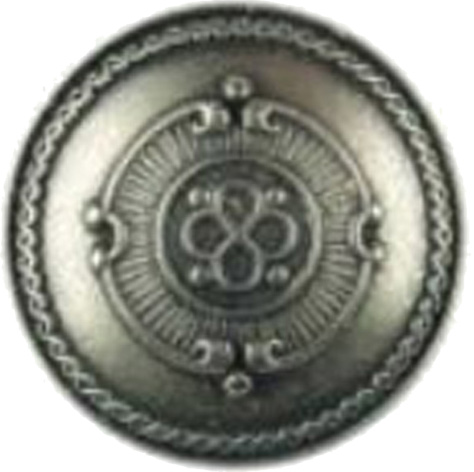 Knopf 15mm/24" Öse stilis.Wappen Metall altsi PrGr 4 / NUR SO LANGE VORRAT REICHT!!!!
