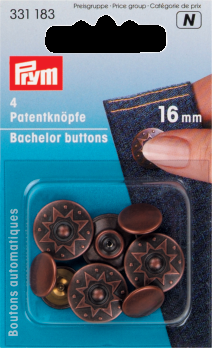 Patentknöpfe Octa MS altkupfer, 4 St