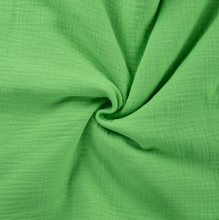 Musselin Seersucker apfelgrün, 100%Co, 135-140cm