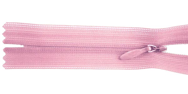 zipper 22cm,not divisible, invisible, , light pink