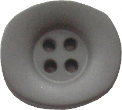 Knopf 16mm Kunststoff 4 Loch  grau 