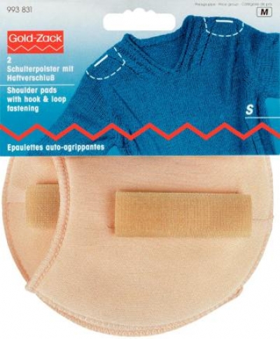 Shoulder pads Raglan with hook and loop fastening flesh S, 2 St