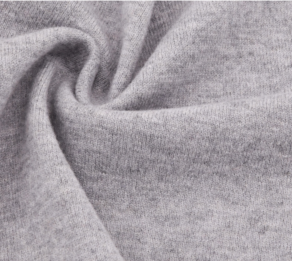 Merino-Feinstrick hellgrau, 100% Merinowolle 