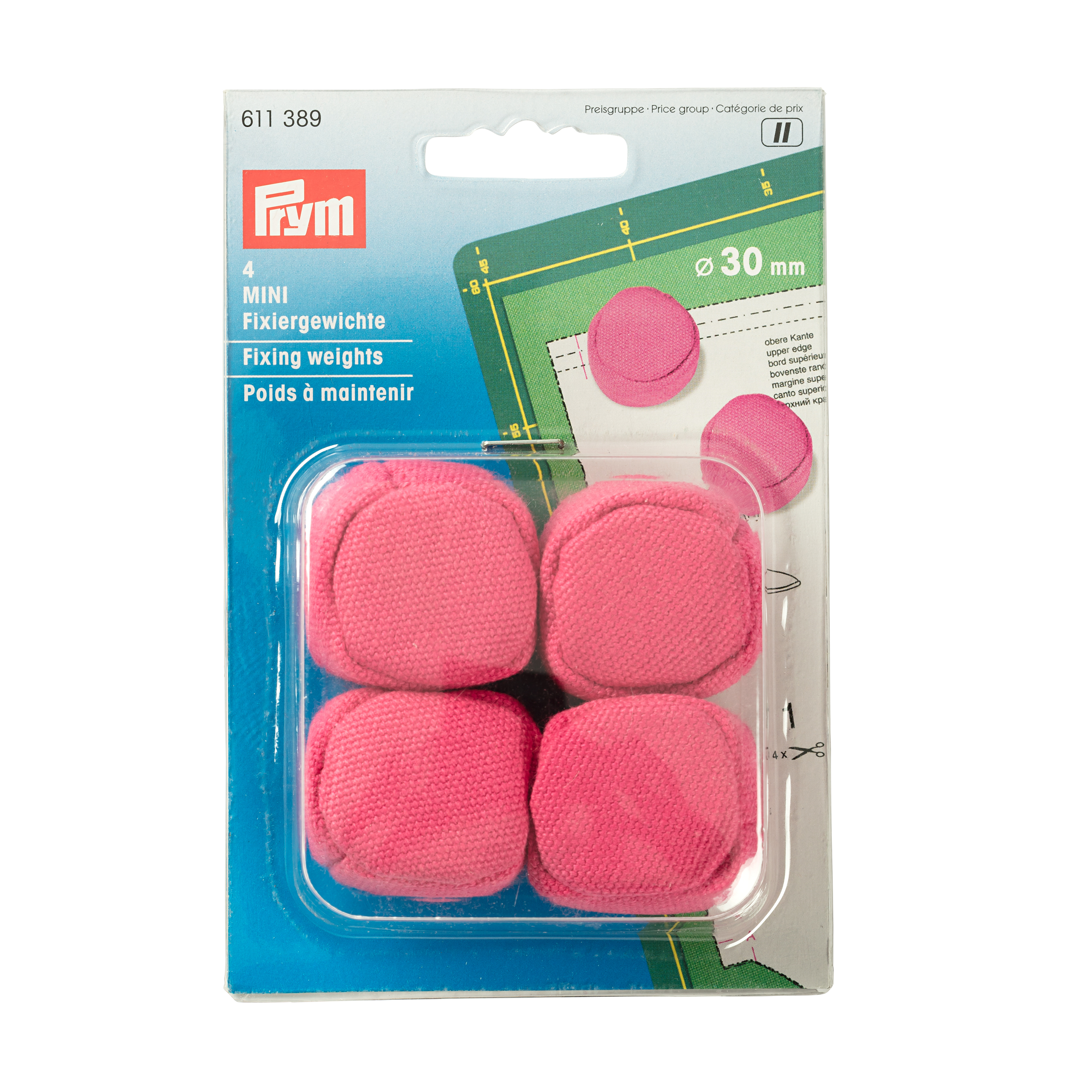 Fixiergewichte MINI 30 mm pink, 4 Stück