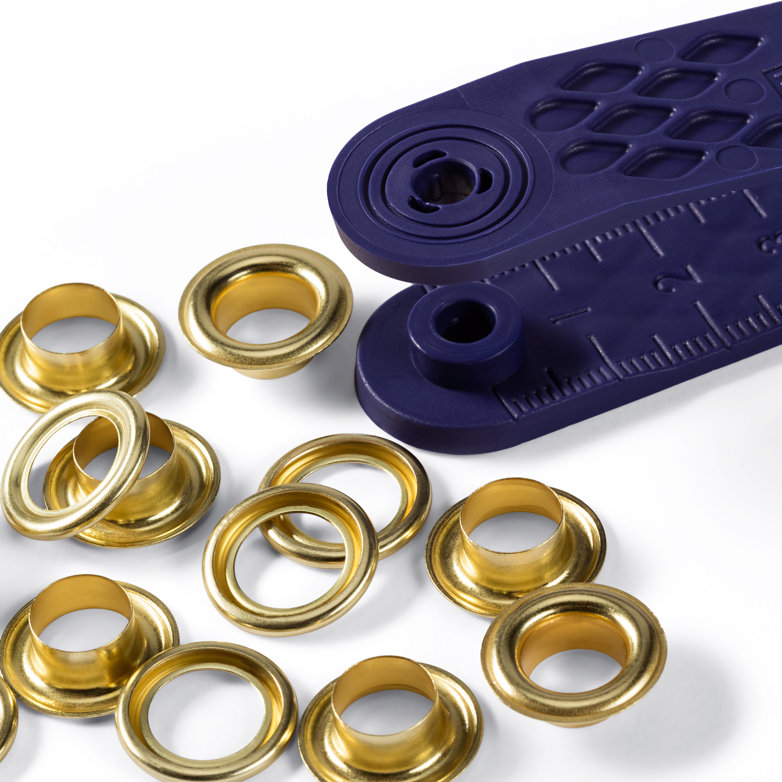 Eyelets+Washers brass gold col 8.0 mm, 24 St