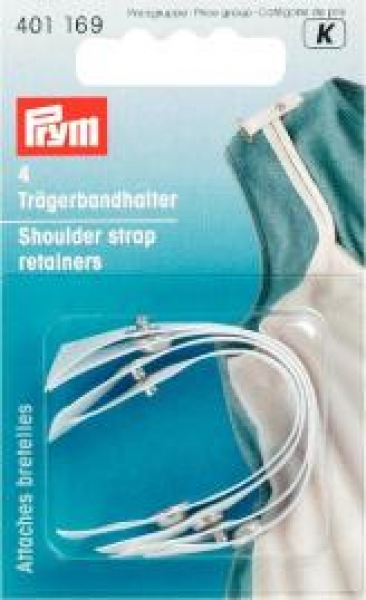 Shoulder Strap Retainers white, 4 St