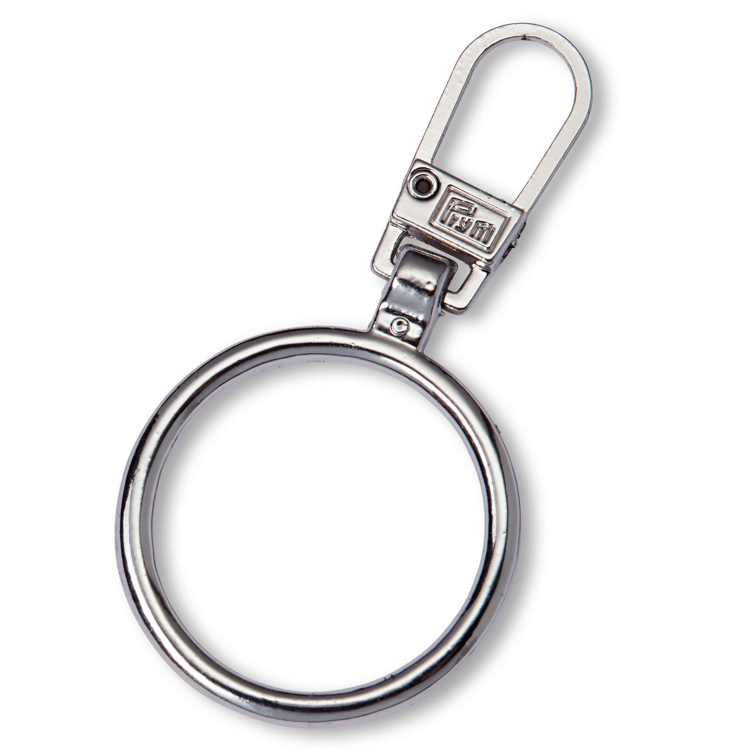 Fashion-Zipper Ring silberfarbig, 1 St