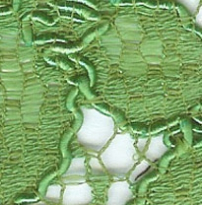 Kordelspitze d-lindgrün,75% Viscose, 25% Polyamid, 140cm breit