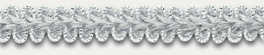 Brokatborte 10mm silber