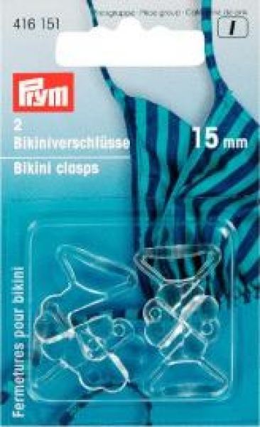 Bikini- und Gürtelverschlüsse KST Kleeblatt 15 mm transparent, 2 St
