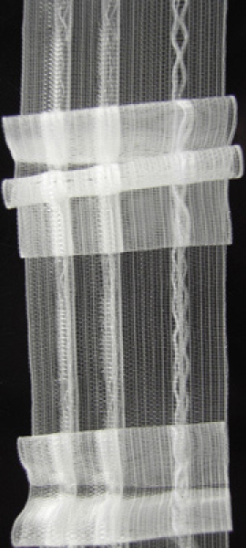 curtain tape 3 pleats transparent 50mm