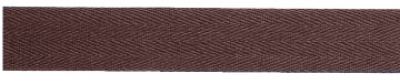 Cotton tape strong 15mm dark brown, 30 m