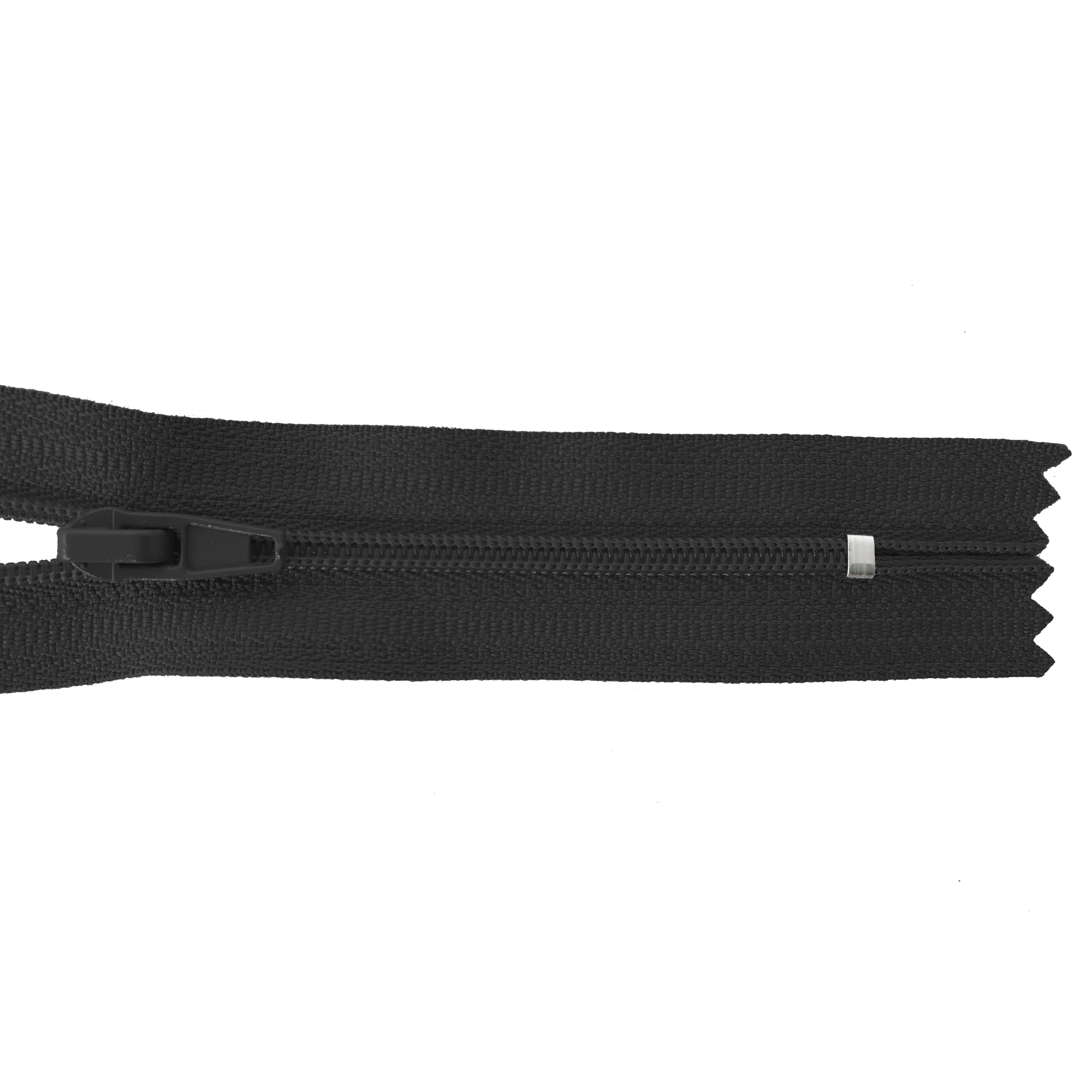 Reißverschluss 12cm, nicht teilbar, PES-Spirale fein, schwarz, hochwertiger Marken-Reißverschluss von Rubi/Barcelona