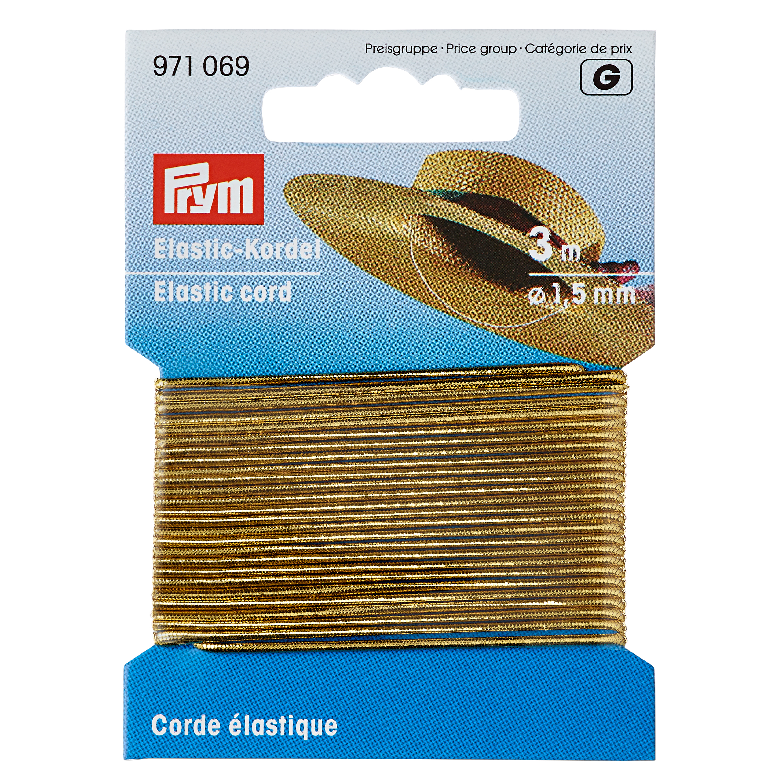 Elastic-Cord 1.5 mm gold, 3 m