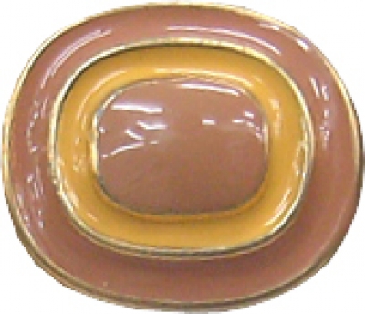 Knopf 13mm Kunststoff Öse orange/goldfarbig