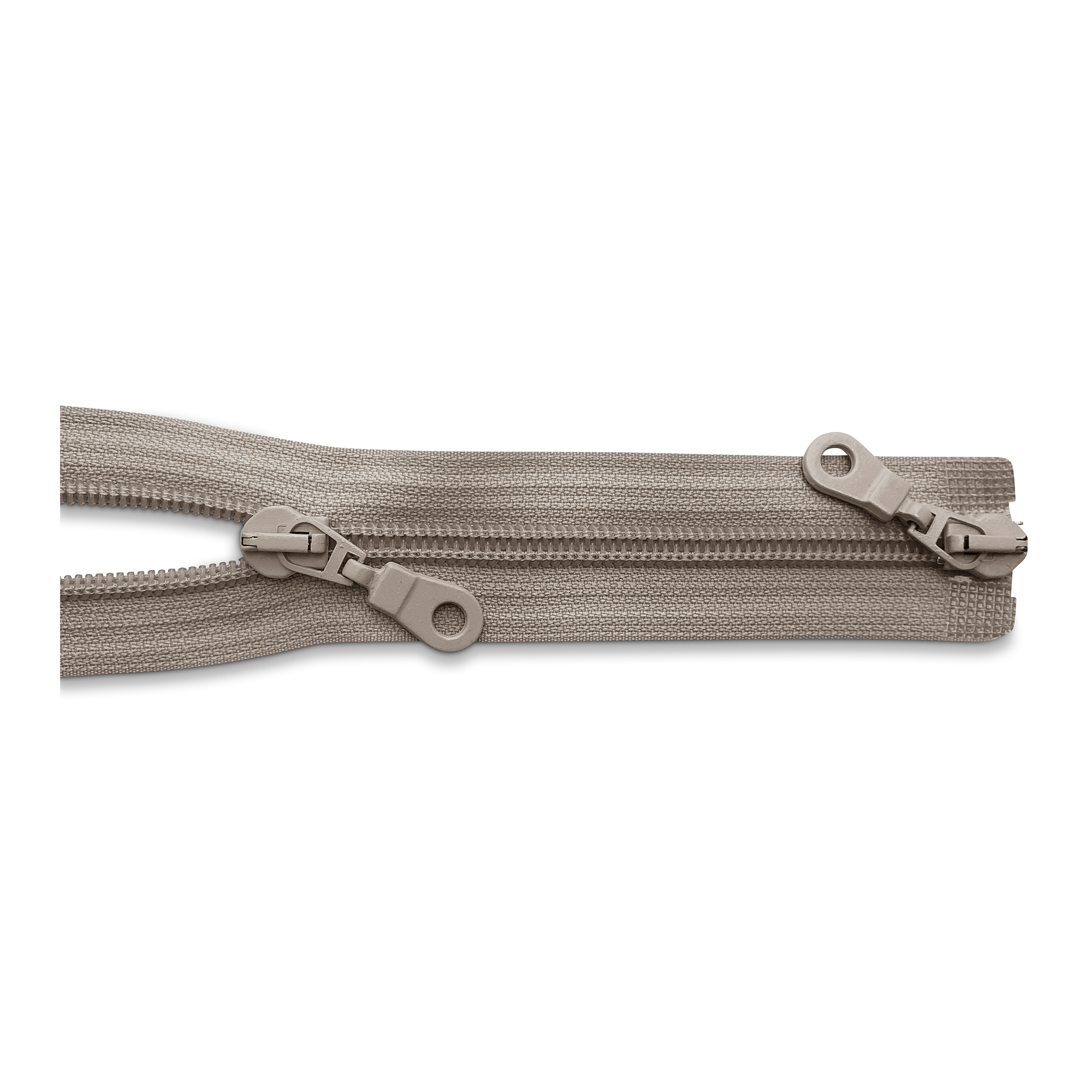Reißverschluss 100cm, 2-Wege, PES-Spirale breit, sand, hochwertiger Marken-Reißverschluss von Rubi/Barcelona
