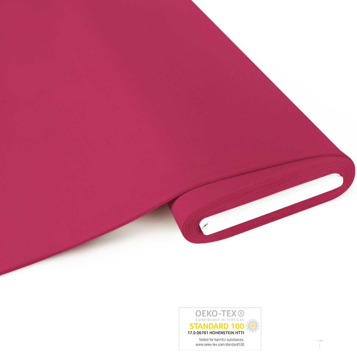 Bio-Baumwoll-Jersey pink aus kontrolliert biologischem Anbau 93% Bio-Co, 7% El, 150cm, 220 g/m² 330g/lfm