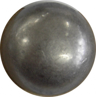 Kugelknopf 11,5mm Kunststoff, Öse altsilber