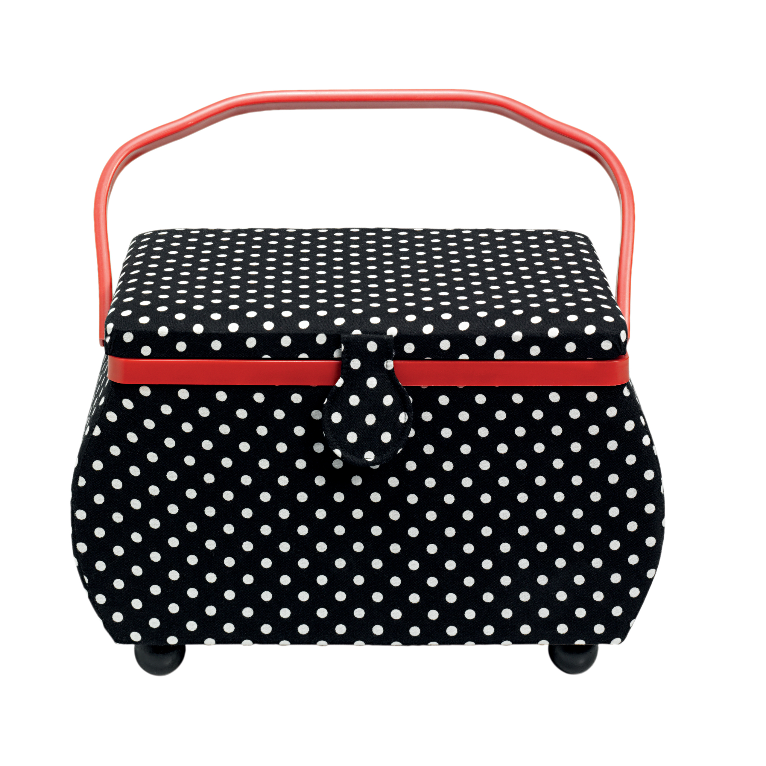 Sewing Basket Polka Dots Black/White L, 1 St