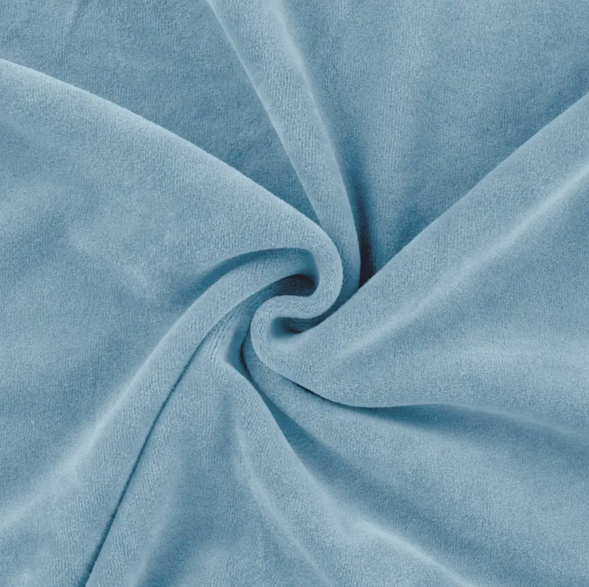 Nicki-Velours hell-graublau, 80% Baumwolle, 20%Polyester