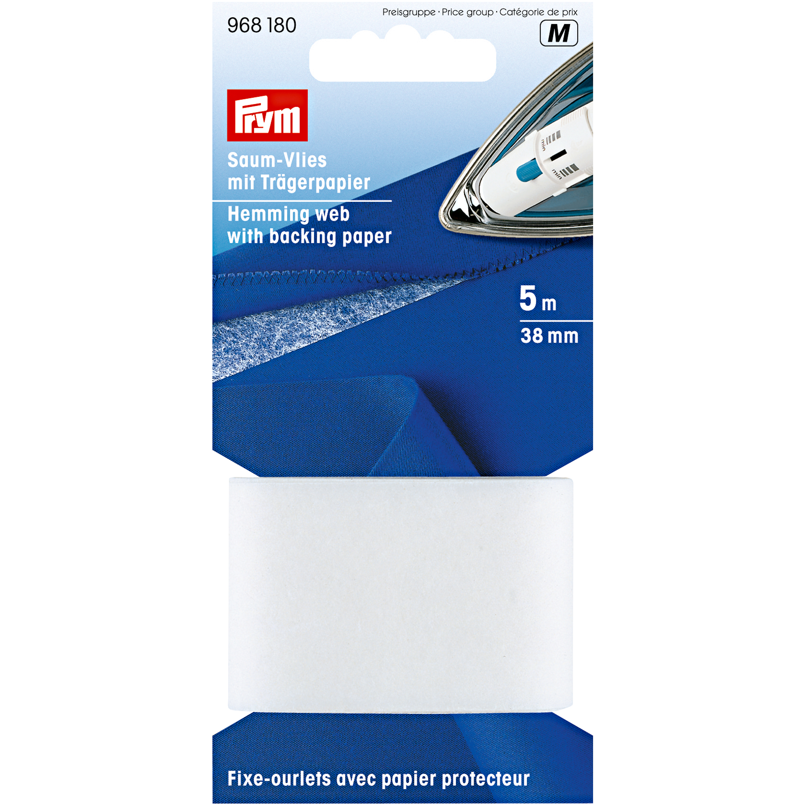 Hemming Web with backing paper 38 mm white, 5 m